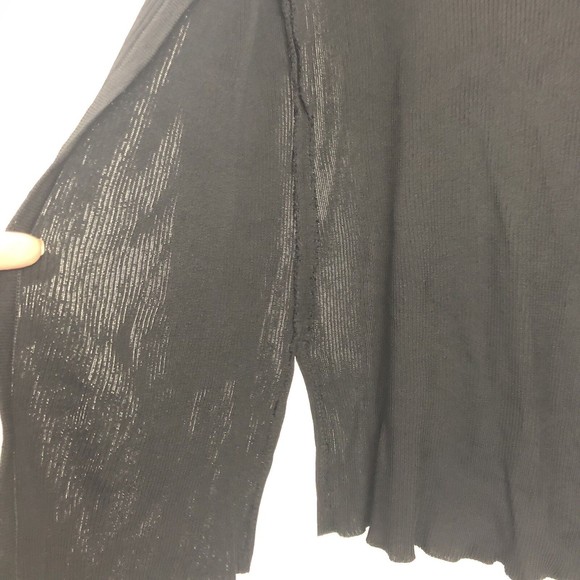 Exclusively Misook Petite womens Cardigan size XS Black Open - Picture 3 of 4